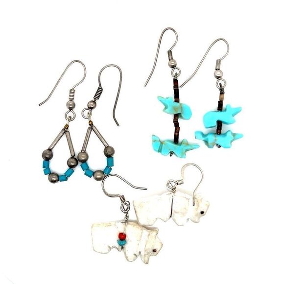 3 Pairs of Dangle Earrings - Picture 1 of 7